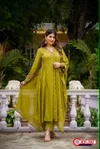KF 306 Kalaai Pv Chanderi Embroidery Kurti With Bottom Dupatta 
